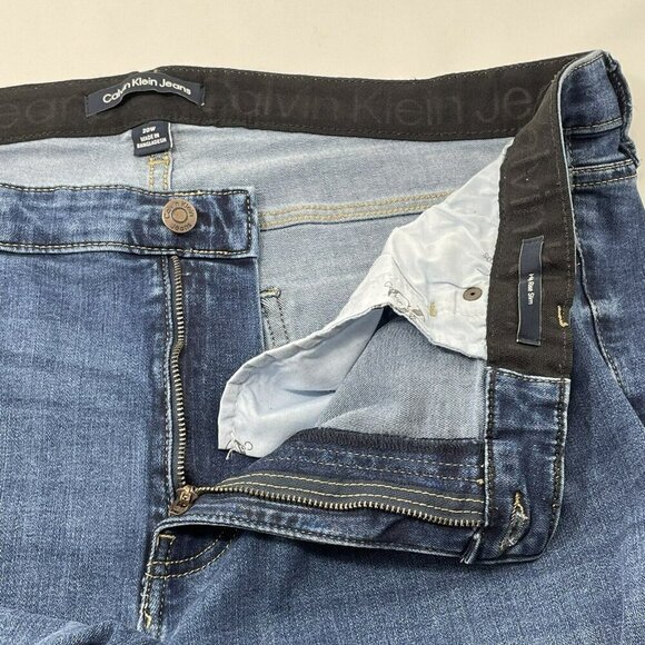 Calvin Klein Skinny Slim Jeans Women Plus Sz 20W High Rise Elastic Repreve Faded - Picture 7 of 12